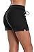 Sociala Stretch Board Shorts for Women Swim High Waisted Swim Shorts Black XL