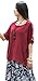 Soojun Women's Casual Loose Short Sleeve Round Collar Cotton Linen Shirt Blouse Tops