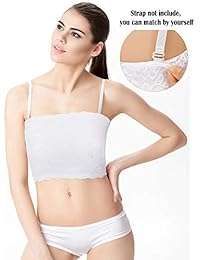 Sujetador de encaje con tirantes, elástico, para damaes y niñas, 4 unidades