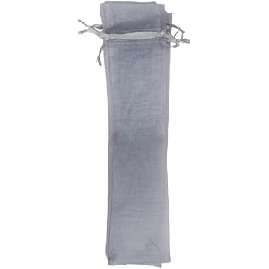 14 Colors Souvenir Gift Wedding Hand Fan Organza Bags 50 Pcs Per Lot(Silver gray)