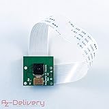 AZDelivery Camera Module V 1.3 1080p 5 Megapixels for Raspberry Pi Model A and B Including Free eBook!