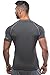 Men's Short Sleeve Tee Compression T Shirt Bodybuilding Workout Slim Fit, Large, Black
