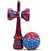 Kaleb USA Full Super Hero Red, Blue, Black Marble Kendama And Extra String