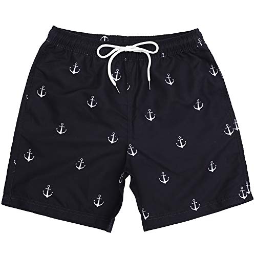 Mens Swim Trunks Anchor Swimming Trunks for Men with Mesh Lining Funny