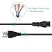 3 Prong ac Power Cord Replacement Power Cable 3 Prong TV Power Cord for Computers, TVs, Monitors, LG LED LCD Smart 1080p HDTV,Samsung, Toshiba, Acer, Asus, Epson Printer AC Cable 5Ft Long