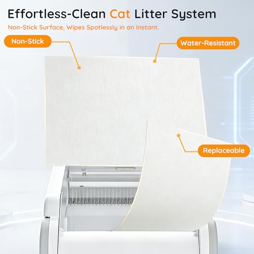 Betulabulo Self Cleaning Cat Litter Tray - Open-Top Design for Multiple Cats, Automatic Litter Box with APP Control, Safety Sensors, Automatic Cleaning, Quiet & Easy Maintenance