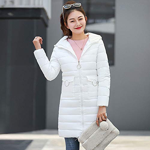 Coats For Women On Sale, Clearance!! Farjing Women Winter Sale Warm Coat Hooded Thick Warm Slim Jacket Long Overcoat（S,White) - Thumbnail 3