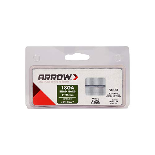 Arrow BN1816WCS 1Inch White Brad Nails, 18Gauge Pricepulse
