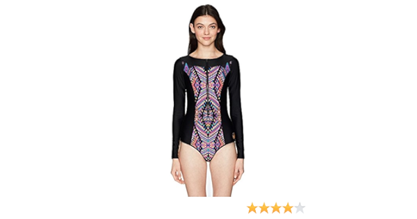 white long sleeve one piece swimsuit