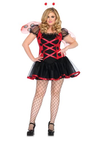 Leg Avenue Women's 3 Piece Lovely Ladybug Tutu Dress With Wings And Antennae Headband