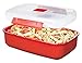 Sistema Microwave Cookware Rectangular Bowl, 41.6 Ounce/ 5.2 Cup, Red