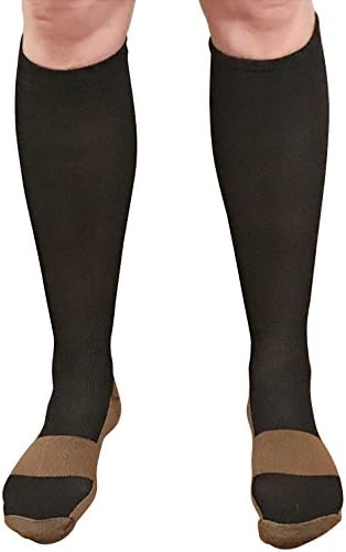 Copper Infused Compression Socks, Anti Fatigue | For Arthritis Foot Support & Pain Relief - Supports Feet, Heels, Ankles & Calves | Ideal for Arthritic Aches, Plantar Fasciitis, Varicose Veins & Tendonitis