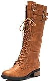 DREAM PAIRS Women's Winter Faux Fur Lining Combat Boot