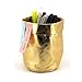 Pencil Pen Cup Holder for Desk Organizer Pencil Cup Stationary Storage Bin for Desk Table Office School Home Children Small ECO Washable Kraft Paper Gold