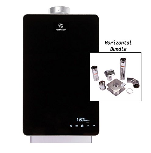 Eccotemp Systems EL22i Indoor Natural Gas 6.8 GPM Tankless Water Heater with Horizontal Vent Kit, Black