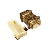 HOODDEAL Magic Puzzle Box Wooden Secret Mini Compartment Gift Intelligence Brain Teaser