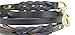 Soft Touch Collars Leather Braided Dog Leash, Black 4ft