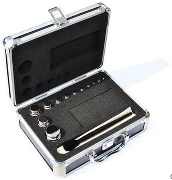 CGOLDENEALL (1g-500g 12pcs) 304 Stainless Steel Digital Scale Calibration Weights Kit Set Certificate F2 Grade for General Laboratory and Educational Use