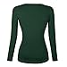 Simier Fariry Women's Long Sleeve Blouses Bottom Casual Tops Green L