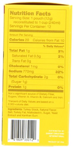 Savory Choice Liquid Turkey Broth Concentrate, 5.1-Ounce Boxes (Pack of 4)