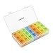 Healifty Colorful Pill Box 1 Set Medicine Organiser Daily Use Small Size Pill Box