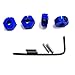 Hot Racing SLF1006 Blue Aluminum 12mm Wheel Hex Traxxas 4x4