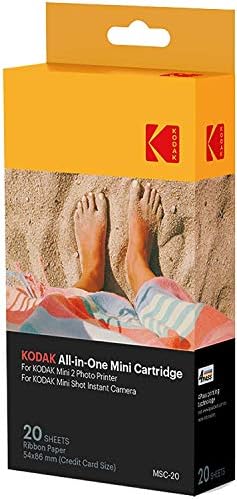 Kodak Mini 2 Photo Printer Cartridge MC All-in-One Paper and Color Ink Cartridge Refill – Compatible with Mini Shot Camera, Mini 2 Printer (Not Original Mini) 20 Pack