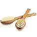 20” (51cm) Bamboo Body Brush, with Hand Brush and Hook by bathique – Dry Brush Anti Cellulite with Wood Bead Massager