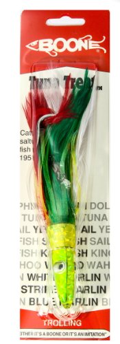 Boone Tuna Treat 6/0 Rigged Lure, Mexican Flag, 6-Inch