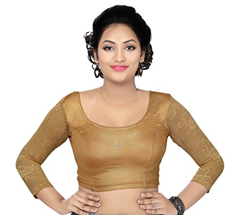 Trendyfashionmall long net sleeve lycra stretchable blo…