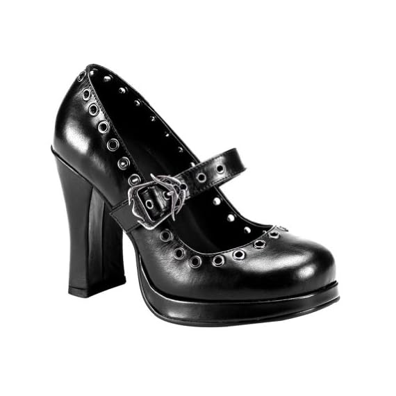 Summitfashions-4-Inch-Sexy-Shoes-Chunky-Heel-Mary-Jane-Pump-Shoes-Gothic-Style-Eyelets-Skull-Size-10