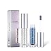 UCANBE 5pcs Glitter & Glow Liquid Eyeshadow Makeup Set 3D Shimmer Metallic Foil Waterproof Pigmented Creamy Eye Gloss Duo Chrome Make Up Bundle Kit