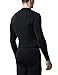 TSLA Men's UPF 50+ Compression Shirts, Cool Dry Long Sleeve Athletic Tops, Sports Baselayer Workout Shirt, Zero Black, Small