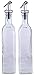 Oil and Vinegar Dispenser - Set of 2 Olive Oil Bottle, Glass Cruet Bottle Oil Container for Kitchen Salad Dressing Cooking, 16oz / 475ml