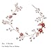Missgrace Bridal Flower and Leaf Rose Gold Crystal Hair Vine Wedding Vintage Headpiece Women Leaf Headband Bohemian Rose Gold Headpiece Bridal and Wedding Hair accessories Festival Party Headpiece