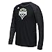 MLS Seattle Sounders Fc Men's Logo Set Ultimate Long Sleeve Tee, Heathered Black, Small