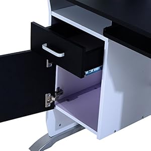 HOMCOM Mesa de Ordenador Escritorio de Oficina Mesa de PC Mesa con