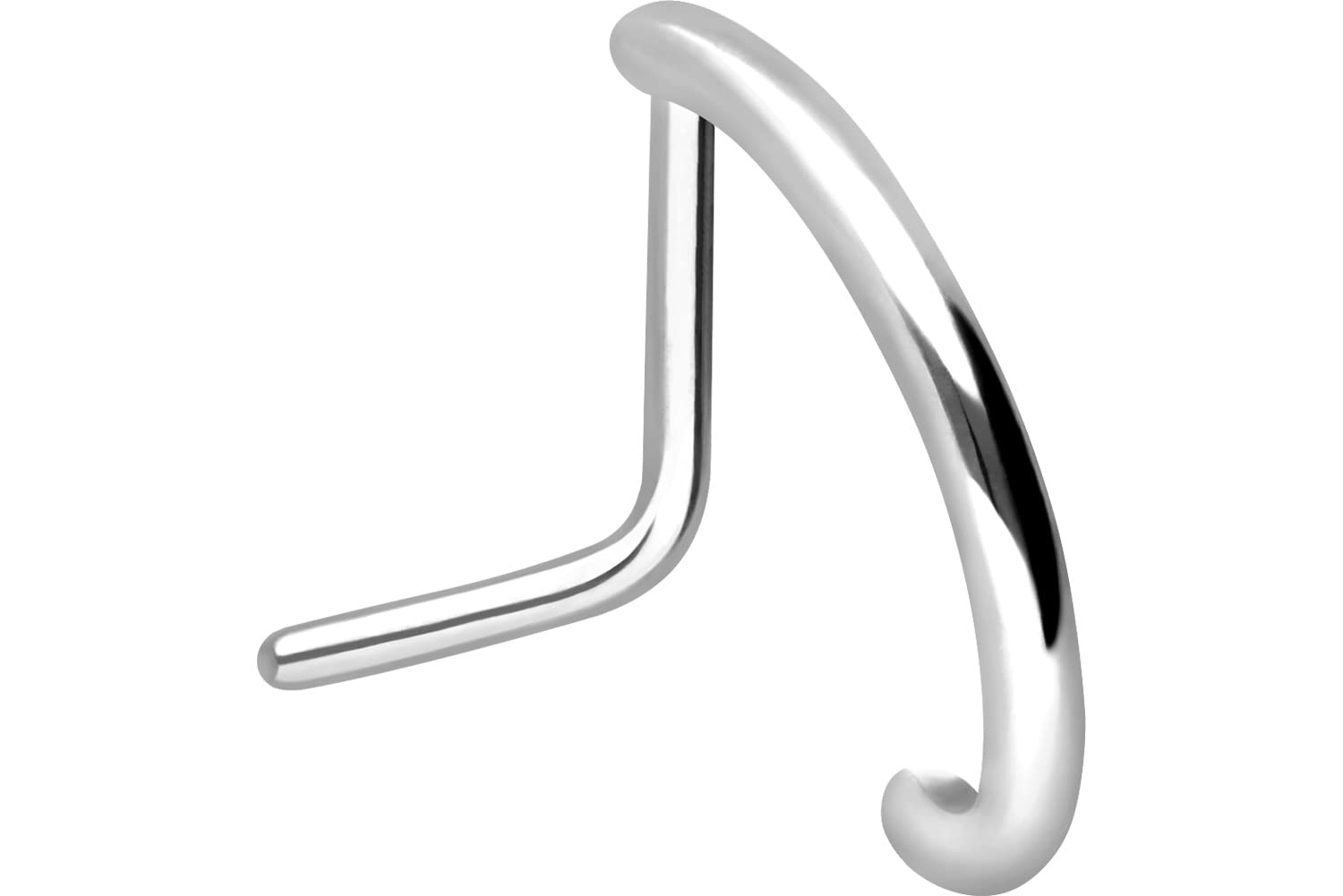 PIERCINGLINE Surgical steel nose piercing | round design | piercing nose stud | 4 colours (silver coloured)