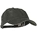 Washed Solid Pigment Dyed Cotton Twill Brass Buckle Cap - Charcoal Grey