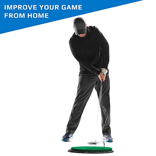 Fiberbuilt Flight Deck Golf Hitting Mat Oval Shape Outdoor/ Indoor