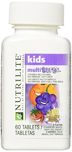 NUTRILITE® Kids MultiTarts Chewable Multivitamin/Multimineral 60 tablets,3 Flavors: Strawberry-Mango,Grape and Orange