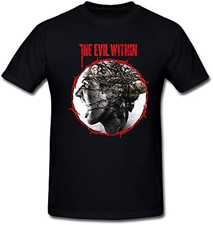 AmyArt Men's The Evil Within Cover Poster T-shirt S Black