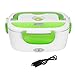 Vmotor Electric Lunch Box Food Heater 12V 40W Car-use Charging Adapter Portable Lunch Heater with Removable 304 Stainless Steel Container Food Grade Material(Green)