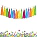 ANSOMO Colorful DIY Tissue Paper Tassel Garland Rainbow Fiesta Multicolor Streamer Banner - 30 PCS