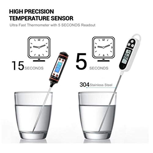 OmkuwlQ Household Kitchen Liquid Food Oil and Milk Digital Probe Temperature Electronic Thermometer for Cooking