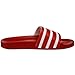 adidas Men's Adilette Slide Sandals, Scarlet/White/Scarlet, 11