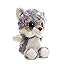 WILDREAM Wolf Stuffed Animal, Wolf Plush Toy with Big Eyes Lovely and Cuddly, Huggable Gift for Boys/ Girls 7Inches, Grey