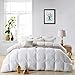 Luxurious 800 Thread Count Hungarian Goose Down Comforter Duvet Insert - Full/Queen Size, 750 Fill Power, 50 oz Fill Weight, 100% Egyptian Cotton Cover