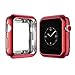Tech Express 6 Chrome Bumpers for Apple Watch (iWatch Cover) Protective Case Shockproof Ultra Thin Rugged Flexible Rose Gold, Gold, Black, Silver, Red, Gray [TPU Gel] Lot of 6 Chrome (44mm)
