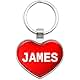 Metal Keychain Key Chain Ring I Love Heart Name J-K - Jake